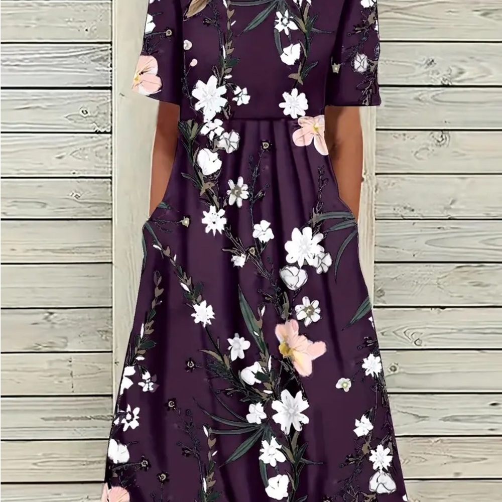 Floral Purple Dress
